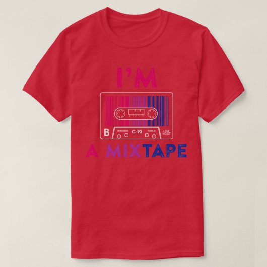 Im a Mixtape BisexualプライドLGBTレトロ Tシャツ (デザイン正面)