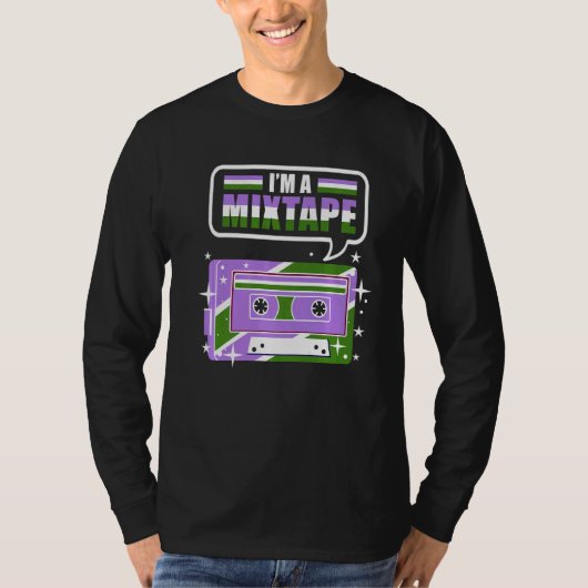 Im A Mixtape Genderqueerプライド Tシャツ (正面)