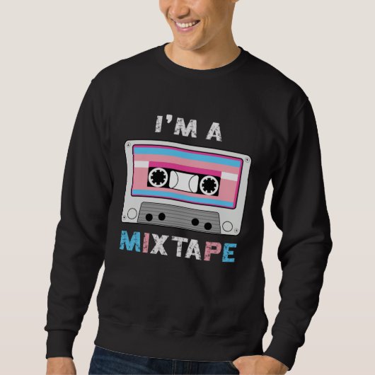 Im A Mixtape Transgender Casette Tape Trans Pride  スウェットシャツ (正面)