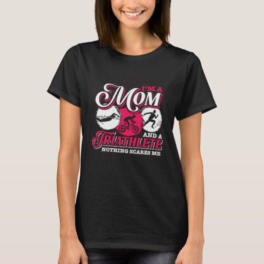 Im A Mom And A Triathlete Triathlon Tシャツ (正面)
