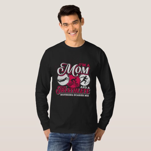 Im A Mom And A Triathlete Triathlon Tシャツ (正面フル)