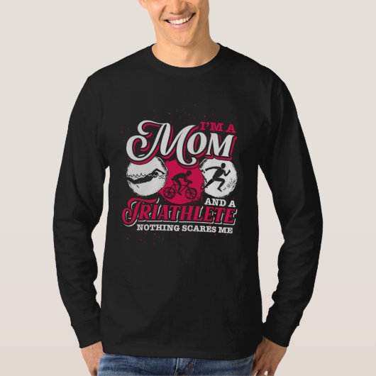 Im A Mom And A Triathlete Triathlon Tシャツ (正面)