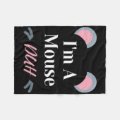 I'm A Mouse Duh Easy Halloween Costume Funny フリースブランケット (正面(横))