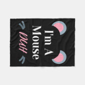 I'm A Mouse Duh Easy Halloween Costume Funny  フリースブランケット (正面(横))
