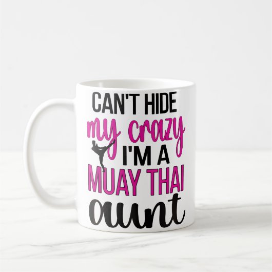 I'M A Muay Thai Aunt Funny Muay Thai Fighter Aunti コーヒーマグカップ (左)