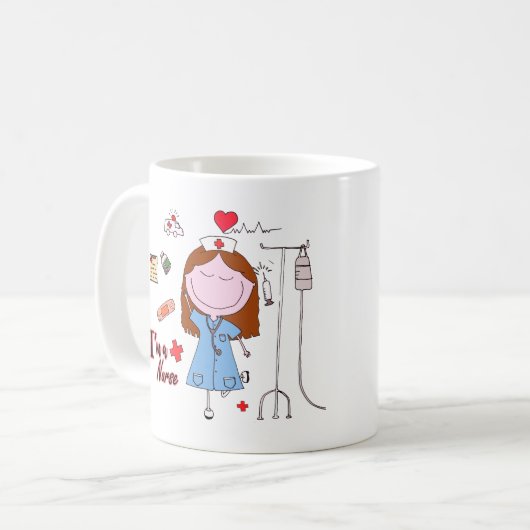 I'm a Nurse コーヒーマグカップ (正面左)