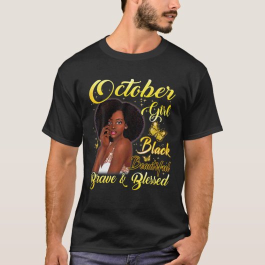 I'm A October Girl誕生日シャツ – Octoberことわざ Tシャツ (正面)