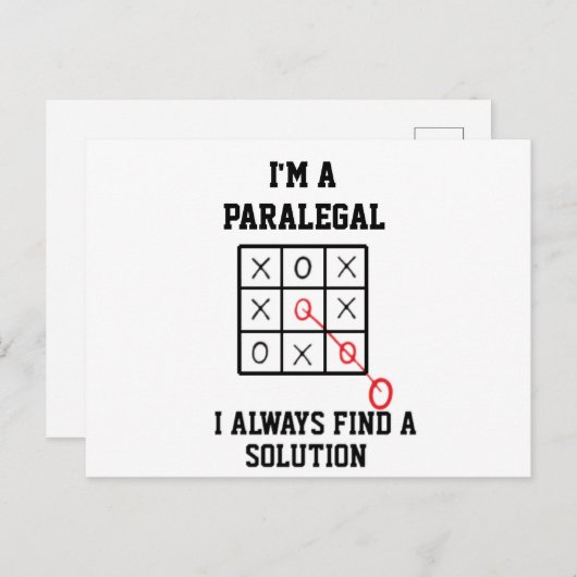 Im A Paralegal私はいつも解決策のはがきを見つける ポストカード (正面/裏面)