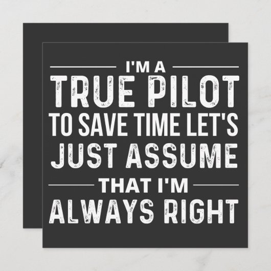 I'm a Pilot - To save time let's just assume that 招待状 (正面/裏面)