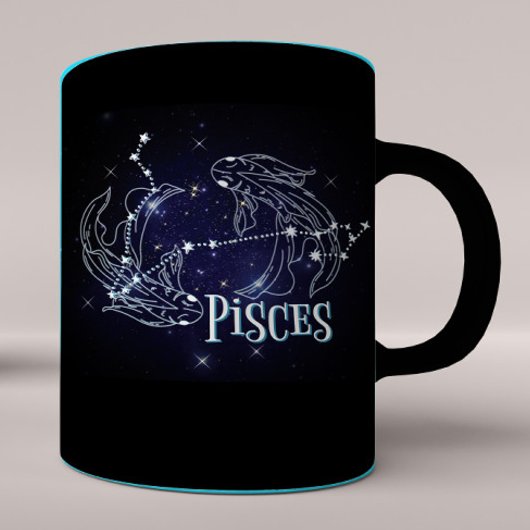 Im A Pisces〔占星術の〕十二宮図.トレンディーPisces〔占星術の〕十二宮図サインノート ツートーンマグカップ