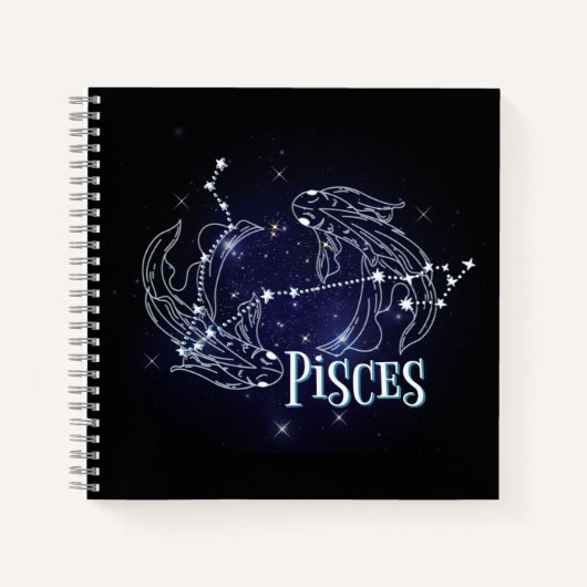 Im A Pisces〔占星術の〕十二宮図.トレンディーPisces〔占星術の〕十二宮図サインノート ノートブック (正面)