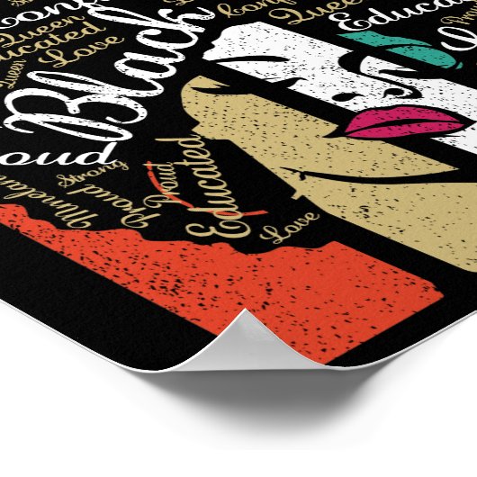 I'm A Pisces Queen Black Women February March Bday ポスター (角)