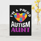 I'm A Proud Autism Aunt Puzzle Heart Autism Awaren カード (黄色い花)