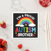 I'm A Proud Autism Brother Autism Awareness Month スタンダードカクテルナプキン (インサイチュ)