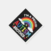 I'm A Proud Autism Brother Autism Awareness Month スタンダードカクテルナプキン (角)