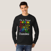 I'm A Proud Autism Grandma Puzzle Ribbon Butterfly Tシャツ (正面フル)
