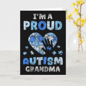 I'm A Proud Autism Grandma Support Autists Autist  カード (黄色い花)