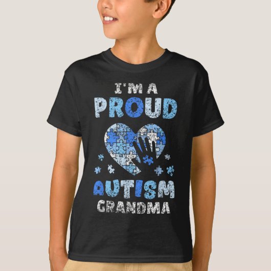 I'm A Proud Autism Grandma Support Autists Autist  Tシャツ (正面)
