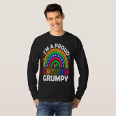 I'm a Proud Autism Grumpy  Rainbow Autism Awarenes Tシャツ (正面フル)