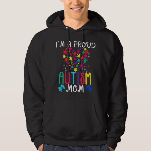 I'm A Proud Autism Mom Autism Awareness  パーカ (正面)