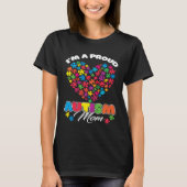 I'm A Proud Autism Mom Puzzle Heart Autism Awarene Tシャツ (正面)