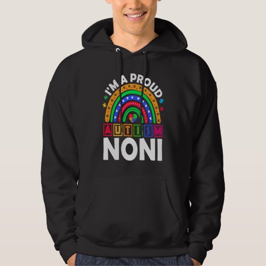 I'm a Proud Autism Noni Rainbow Autism Awareness パーカ (正面)