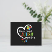 I'm A Proud Grandma Love Heart Autism Awareness Pu ポストカード (スタンド正面)