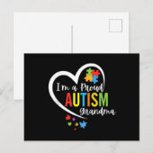 I'm A Proud Grandma Love Heart Autism Awareness Pu ポストカード (正面/裏面)