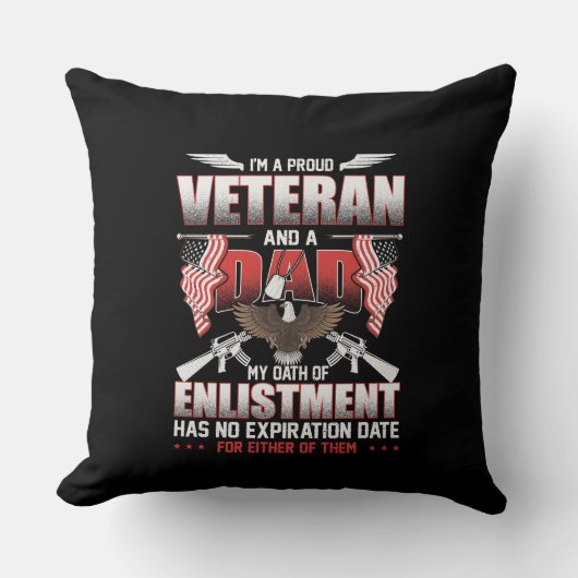I'm A Proud Veteran and a Dad クッション (正面)
