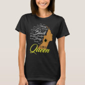 Im a Queen Strong Black African American Afro Wome Tシャツ (正面)