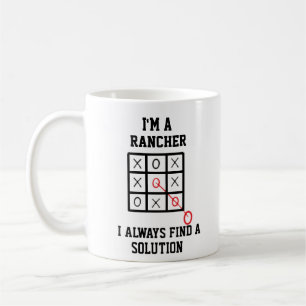 Im A Rancherいつも解決策を見つける コーヒーマグカップ