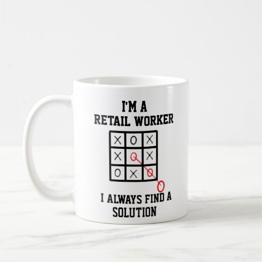 Im A Retail Worker私はいつもソリューションマグを見つける コーヒーマグカップ (左)