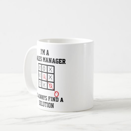 Im A Sales Manager私はいつもソリューションマグを見つける コーヒーマグカップ (正面左)