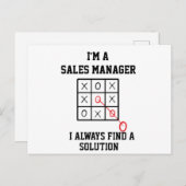 Im A Sales Manager私はいつも解決策を見つける ポストカード (正面/裏面)