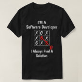 Im a Software Developer I Always Find a Solution Tシャツ (デザイン正面)