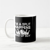 I'm A Split-Actured Guyボーリングプレーヤーおもしろい- Bow コーヒーマグカップ (左)