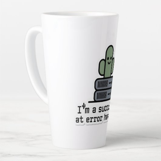 I'm a Succulent at Error Handling Sticker - カフェラテマグ (左アングル)