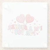 I'm A Sucker For You | Funny Retro Valentine's Day ガラスコースター (裏面)