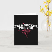 I'm A Sucker For You Funny Valentine's Quote Coupl カード (黄色い花)