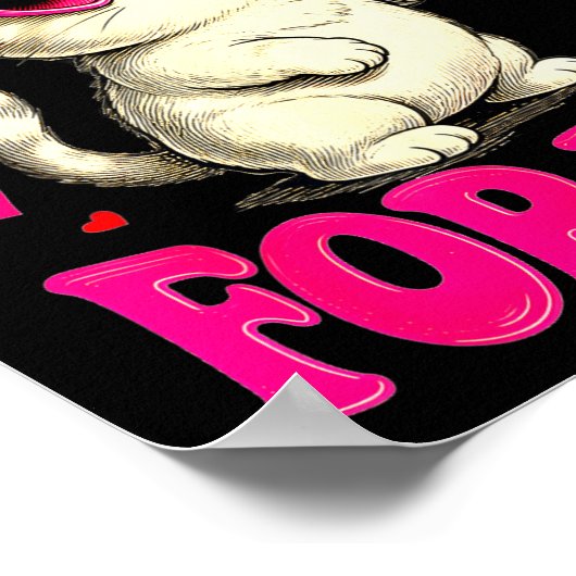 I'm A Sucker For You Valentines Day Funny Cat Love ポスター (角)