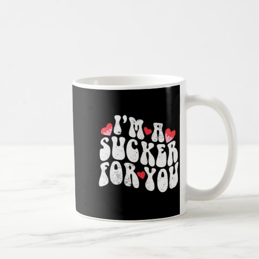 Im A Sucker For You Valentines Day Pun Couple Matc コーヒーマグカップ (右)