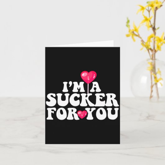 Im A Sucker For You Valentines Day Pun Matching Co カード (黄色い花)