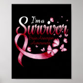 I'm A Survivor Brain Aneurysm Awareness Butterfly  ポスター (正面)