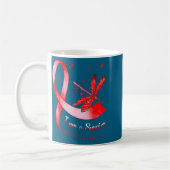 I'm A Survivor Heart Disease Awareness Month Red R コーヒーマグカップ (左)