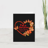 I'm A Survivor Heart Disease Awareness Red Butterf カード (正面)