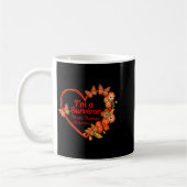 I'm A Survivor Heart Disease Awareness Red Butterf コーヒーマグカップ (左)