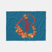 I'm A Survivor Heart Disease Awareness Red Butterf フリースブランケット (正面(横))