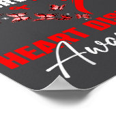 I'm A Survivor Heart Disease Awareness Red Butterf ポスター (角)