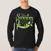I'm A Survivor Lymphoma Awareness Butterfly Ribbon Tシャツ (正面)