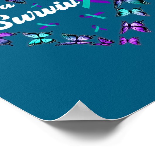 I'm A Survivor Suicide Prevention Awareness Butter ポスター (角)